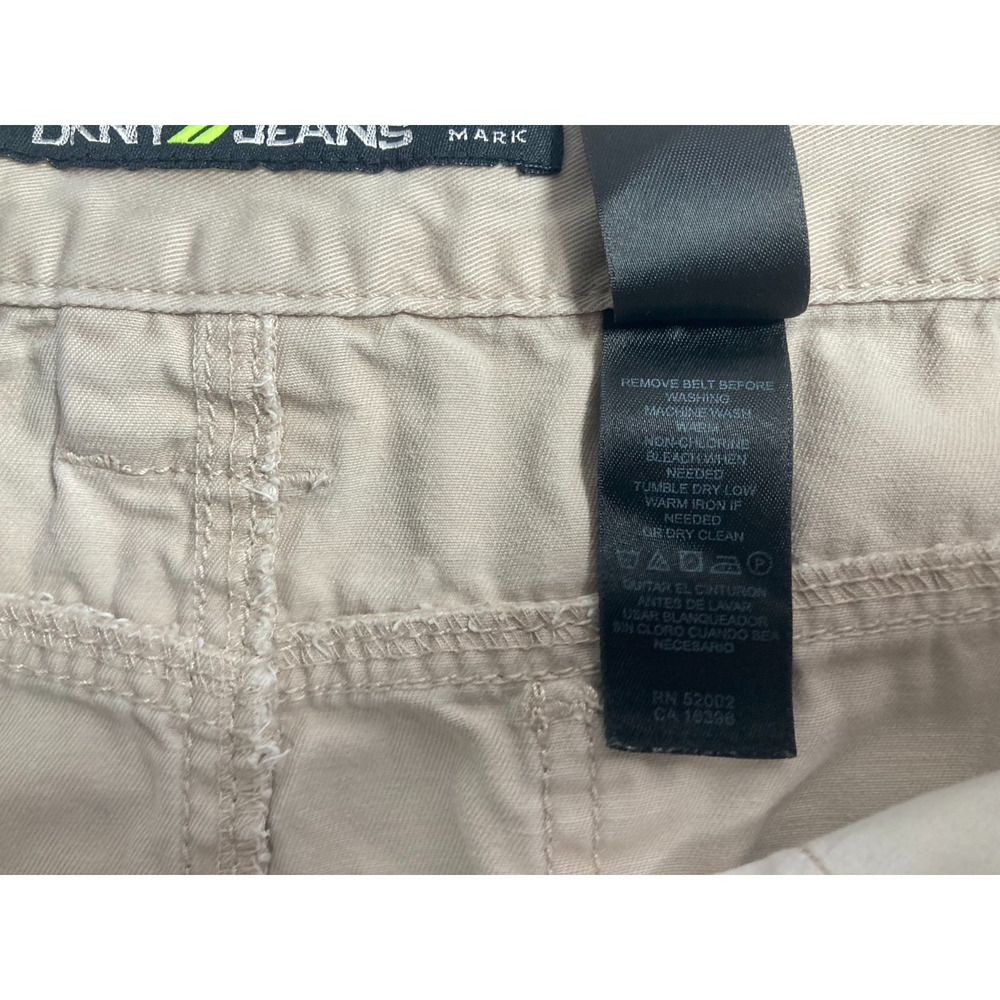 DKNY Jeans khaki brown camel tan zip and double button pencil skirt 4 pockets 16 - Picture 8 of 11